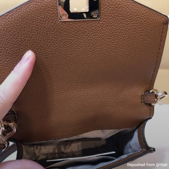 MK Cassie XS Crossbody in Luggage Pebbled Leather - Picture 9 of 9